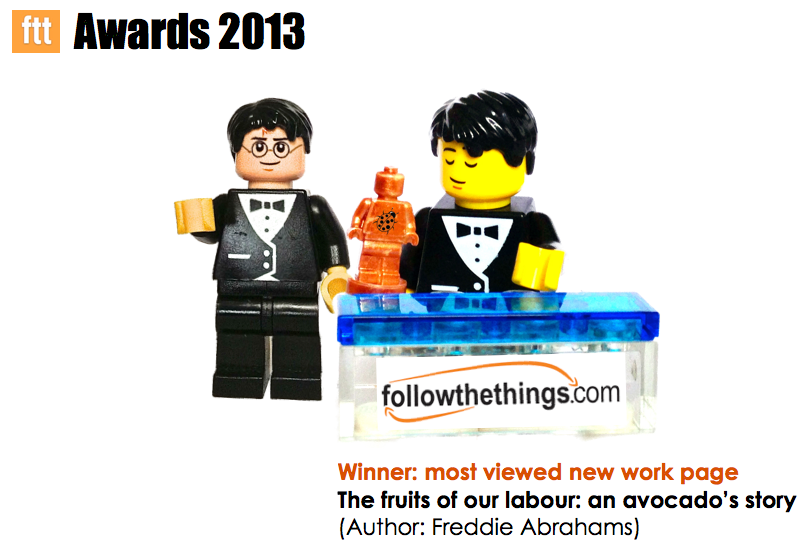 FTT Awards: Lego Fred graciously accepts his award.