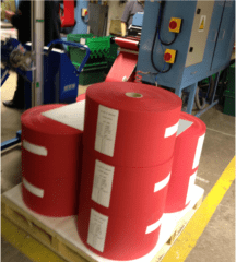 Poppy-making paper at the factory (source: author).