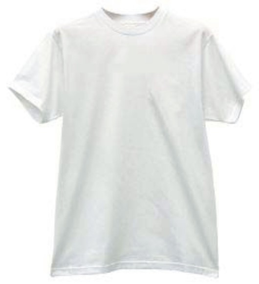 A cheap white tee (click for image source)